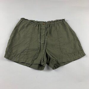 Michael Stars Olive Linen High Rise Shorts S